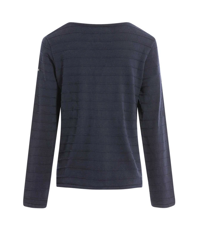 Gilet Tricot Bleu Nuit Femme - Cardigan Zippé 100% Coton à Épaulettes 4 Gilet Tricot Bleu Nuit Femme - Cardigan Zippé 100% Coton à Épaulettes – Image 2