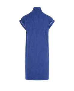 Robe Éponge Bleue à Zip et Col Montant pour Femme -Terredemarins prod 7292 robe mc bleu outremer chine podie 666x812 fc7ea0111e0b