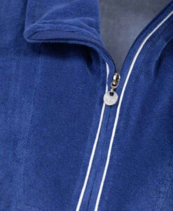 Robe Éponge Bleue à Zip et Col Montant pour Femme -Terredemarins prod 7294 robe mc bleu outremer chine podie 666x812 fc7ea0111e0b