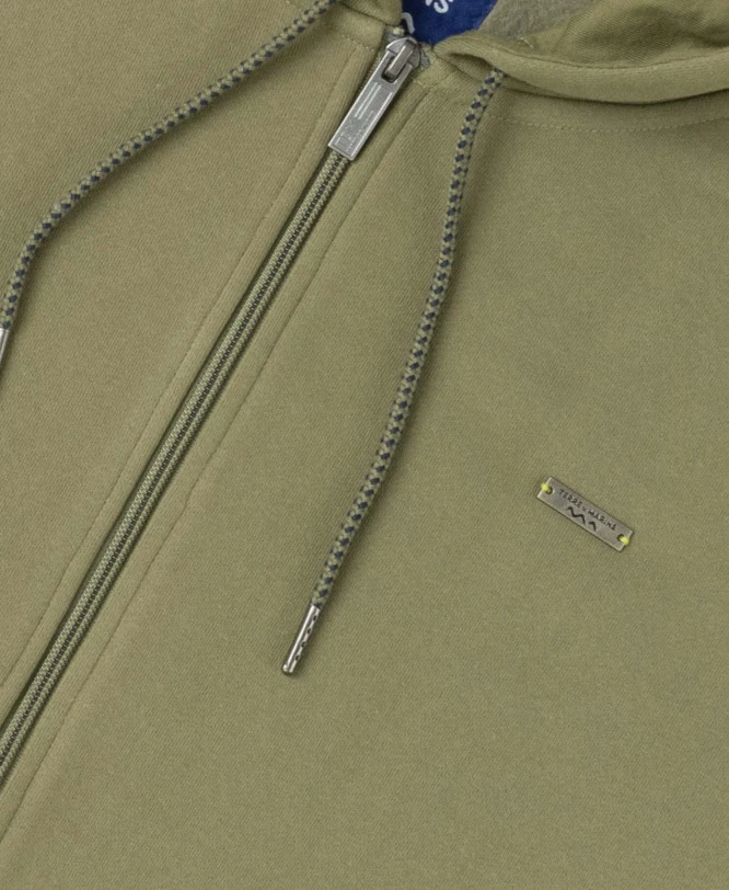 Gilet à Capuche Homme en Molleton Doux - Vert Olive 5 Gilet à Capuche Homme en Molleton Doux - Vert Olive – Image 3