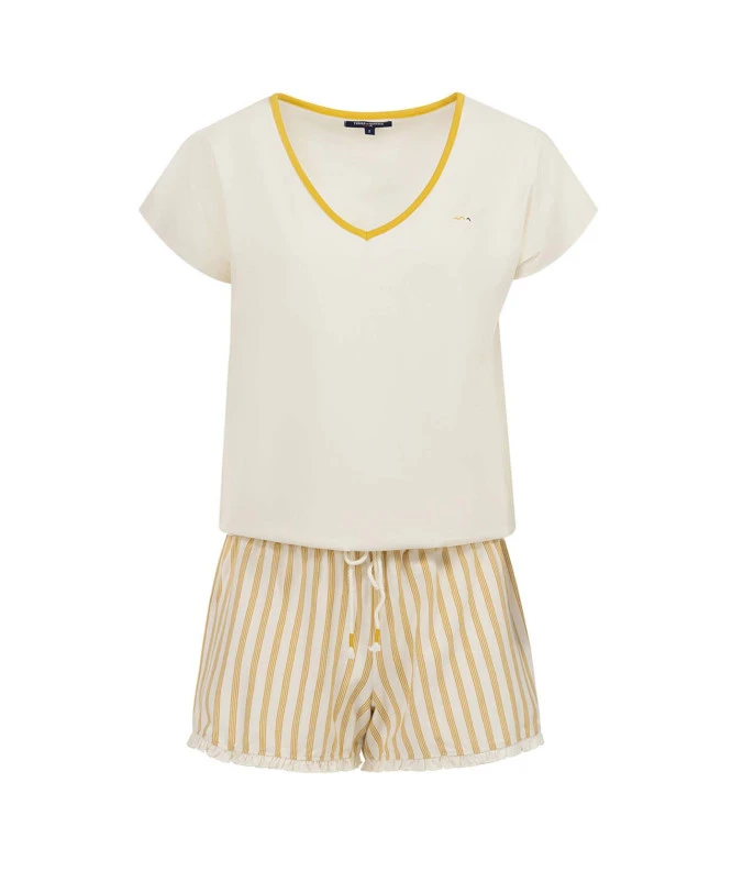 Ensemble Pyjama Femme en Coton - T-shirt et Short à Volants 4 Ensemble Pyjama Femme en Coton - T-shirt et Short à Volants – Image 2