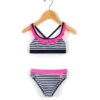 Maillot de Bain 2 Pièces Fille à Rayures Bicolores et Froufrous Fluo 2 Maillot de Bain 2 Pièces Fille à Rayures Bicolores et Froufrous Fluo -Terredemarins prod 7462 maillot de bain fond blanc raye bleu malisa 666x812 fc7ea0111e0b
