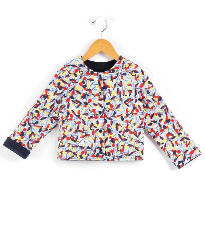 Veste Réversible 2-en-1 pour Fille - Bleu Marine et Imprimé 7 Veste Réversible 2-en-1 pour Fille - Bleu Marine et Imprimé – Image 5