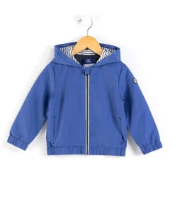 Coupe-vent Déperlant à Capuche pour Garçon - Bleu Dynamique