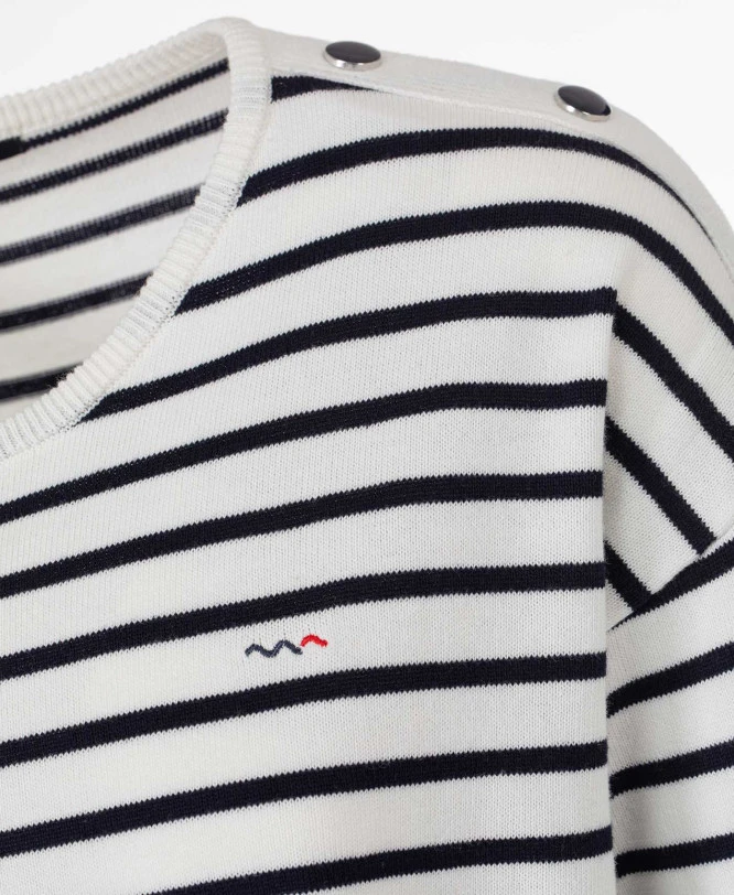 Pull Marinière Femme à Rayures - Chandail Tricot Chic et Confortable 5 Pull Marinière Femme à Rayures - Chandail Tricot Chic et Confortable – Image 3