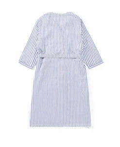 Robe Rayée à Manches 3/4 avec Ceinture - Style Chic et Confort -Terredemarins prod 7648 robe ml raye blanc bleu pamcony 666x812 fc7ea0111e0b