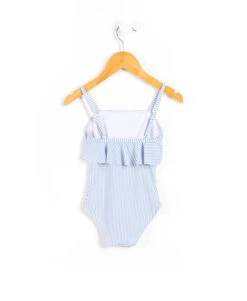 Maillot de Bain 1 Pièce à Rayures et Volants pour Fille -Terredemarins prod 7658 maillot de bain fond blanc raye bleu yvano 666x812 fc7ea0111e0b