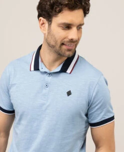 Terre de Marins Polo Calala à Manches Courtes - Bleu Ciel