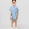 Robe Fille en Denim Léger avec Poche Imprimée -Terredemarins prod 7784 robe mc denim clair polina 666x812 fc7ea0111e0b