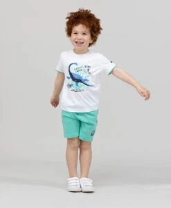 T-shirt Garçon Col Rond Blanc