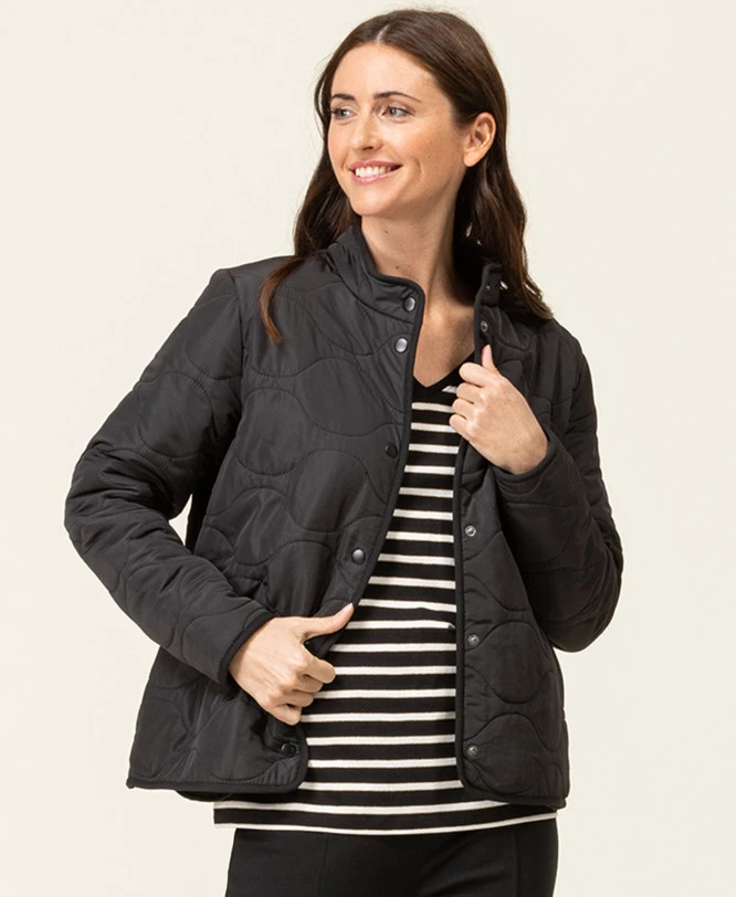 Veste Polaire Matelassée Femme Noire - Chaude et Élégante 3 Veste Polaire Matelassée Femme Noire - Chaude et Élégante