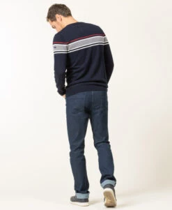 Pull Homme Kanen Bleu Marine - Col Rond et Jacquard Chic -Terredemarins prod 8124 pull indigo kanen 666x812 fc7ea0111e0b