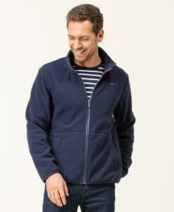 Veste Polaire Zippée Homme Bleu Marine - Chaleur & Confort Premium