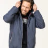 Blouson Homme Bleu Marine Déperlant avec Capuche Ajustable -Terredemarins prod 8143 blouson indigo xipol 666x812 fc7ea0111e0b