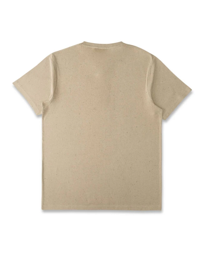 T-shirt Homme Manches Courtes Col Tunisien Beige Sable 5 T-shirt Homme Manches Courtes Col Tunisien Beige Sable – Image 3