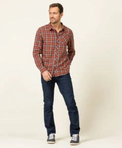 Chemise Homme à Carreaux Rouille - Style Décontracté Chic -Terredemarins prod 8182 chemise chemisier ml carreaux rouille caromu 666x812 fc7ea0111e0b