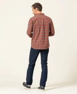 Chemise Homme à Carreaux Rouille - Style Décontracté Chic -Terredemarins prod 8183 chemise chemisier ml carreaux rouille caromu 666x812 fc7ea0111e0b