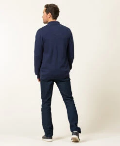 Gilet en Tricot Reliefé Bleu Marine - Élégance et Confort Homme -Terredemarins prod 8234 cardigan tricot indigo gorsa 666x812 fc7ea0111e0b