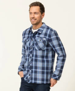 Veste Surchemise à Carreaux pour Homme - Twill Doublé Micro-Polaire