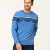 Pull Homme Bleu Vif à Col Rond - Tricot Élégant et Confortable -Terredemarins prod 8245 pull bleu moyen kanen 666x812 fc7ea0111e0b