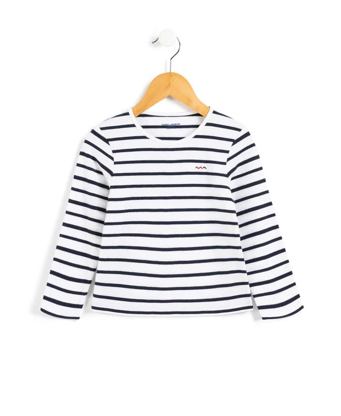 Marinière Fille Éco-conçue à Manches Longues - Style Marin Classique 3 Marinière Fille Éco-conçue à Manches Longues - Style Marin Classique