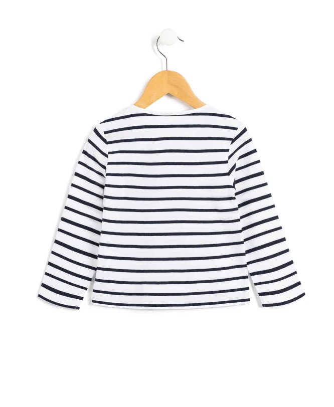 Marinière Fille Éco-conçue à Manches Longues - Style Marin Classique 4 Marinière Fille Éco-conçue à Manches Longues - Style Marin Classique – Image 2