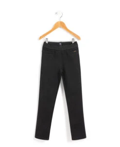 Jean Noir Fille avec Finitions Volants et Taille Élastiquée