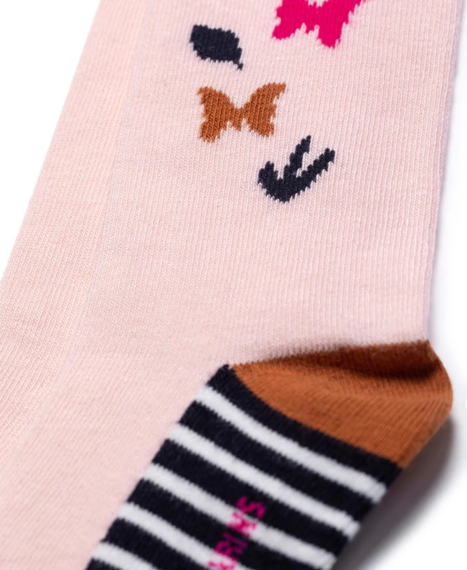 Collants Rose Pâle en Tricot avec Motifs Papillons pour Bébé Fille 5 Collants Rose Pâle en Tricot avec Motifs Papillons pour Bébé Fille – Image 3