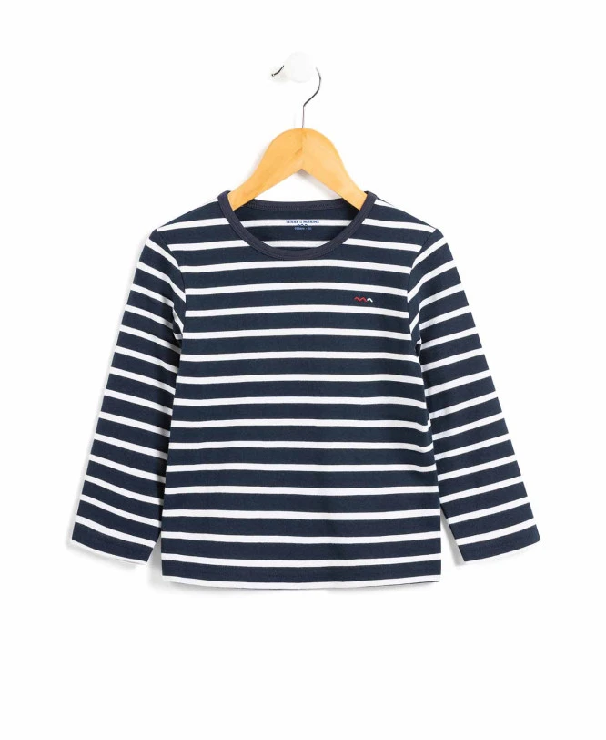 Marinière Garçon ECOGAL Éco-conçue - Rayures Bleu Marine et Blanc 3 Marinière Garçon ECOGAL Éco-conçue - Rayures Bleu Marine et Blanc