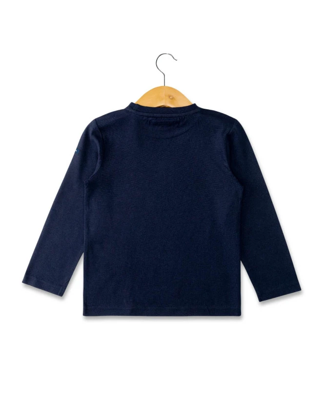T-shirt Imprimé Bleu Marine pour Garçon - Manches Longues et Col Rond 4 T-shirt Imprimé Bleu Marine pour Garçon - Manches Longues et Col Rond – Image 2