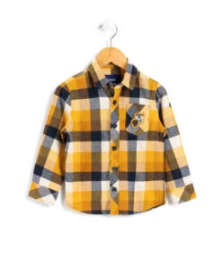 Chemise Jaune à Carreaux pour Garçon - Look Élégant et Confortable