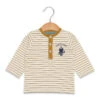 Premium Long Sleeve Striped Baby Sailor T-Shirt - Greige & Brown 1 Premium Long Sleeve Striped Baby Sailor T-Shirt - Greige & Brown -Terredemarins prod 8445 mariniere ml fond grege raye marron timmy 666x812 fc7ea0111e0b