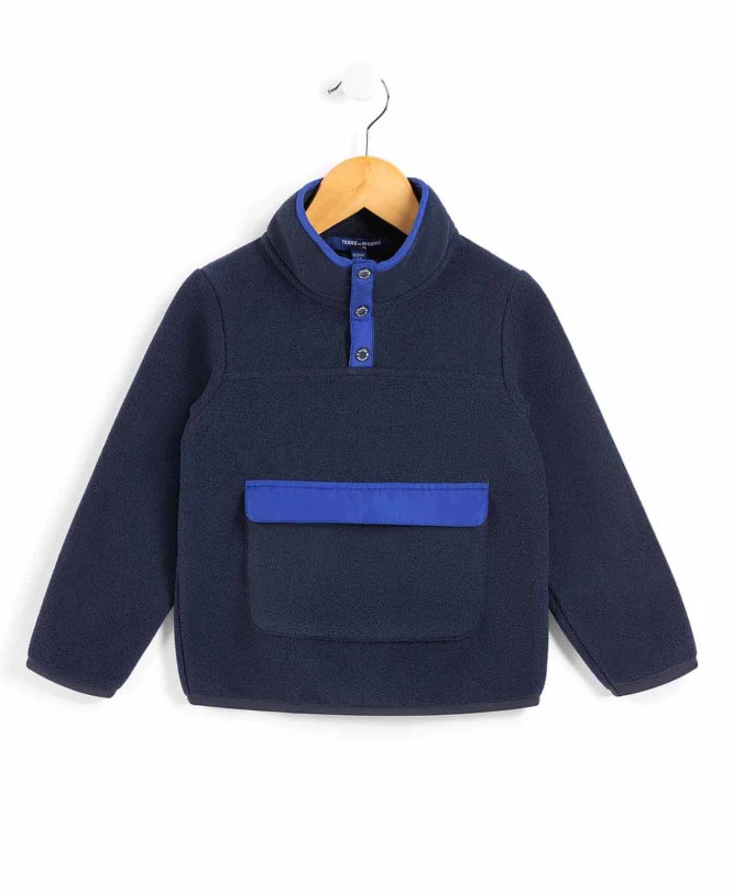 Pull Polaire Garçon à Col Montant et Poche Ventrale - Chaud et Confortable 3 Pull Polaire Garçon à Col Montant et Poche Ventrale - Chaud et Confortable