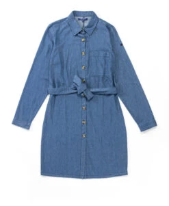 Robe en Jean Femme Manches Longues - Denim Fluide et Ceinturé -Terredemarins prod 8693 robe ml denim royel 666x812 fc7ea0111e0b