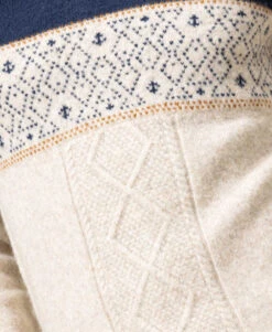 Pull de Noël Homme en Tricot Jacquard - Style Marine et Torsades -Terredemarins prod 8812 pull beige chine kolium 666x812 fc7ea0111e0b