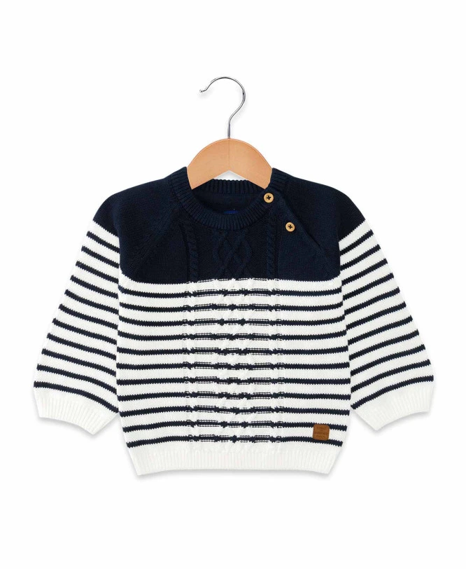 Pull Marin Ouverture épaule Bébé Garçon 3 Pull Marin Ouverture épaule Bébé Garçon