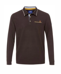 Dorgon Long Sleeve Polo Shirt - Chocolate Brown