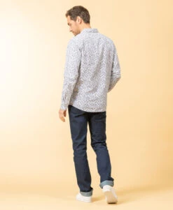 Chemise Blanche Homme à Imprimé Gris - Coupe Ajustée Élégante 12 Chemise Blanche Homme à Imprimé Gris - Coupe Ajustée Élégante -Terredemarins prod 8917 chemise chemisier ml imprime gris caflo 666x812 fc7ea0111e0b