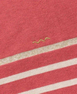 Pull Marin Femme Boricha - Marinière Rose Chic à Fil Doré -Terredemarins prod 8966 pull fond bois de rose raye grege boricha 666x812 fc7ea0111e0b