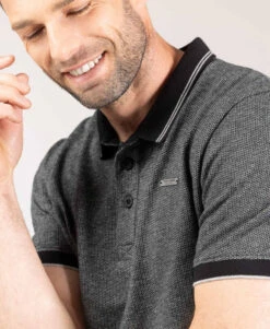 Polo Homme Gris Chiné - Style Casual Chic & Jersey Micro Jacquard 9 Polo Homme Gris Chiné - Style Casual Chic & Jersey Micro Jacquard -Terredemarins prod 9037 polo mc gris chine ojak 666x812 fc7ea0111e0b