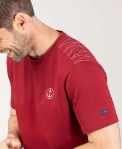 T-shirt Col Rond Homme Rouge Grenat - Finition Premium et Style Moderne -Terredemarins prod 9043 tee shirt mc grenat tapor 666x812 fc7ea0111e0b