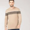 Pull Beige Homme Col Rond et Détails Jacquard Chic -Terredemarins prod 9074 pull sable kanen 666x812 fc7ea0111e0b