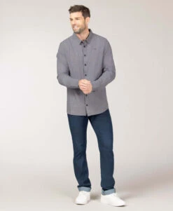 Chemise Grise à Motif Micro Pied-de-Poule pour Homme - Coupe Slim 10 Chemise Grise à Motif Micro Pied-de-Poule pour Homme - Coupe Slim -Terredemarins prod 9123 chemise chemisier ml imprime copou 666x812 fc7ea0111e0b