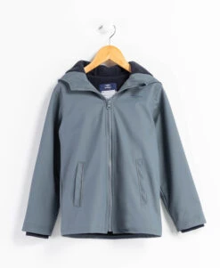 Ciré Gris Garçon - Imperméable Doublé Polaire Gris Ardoise