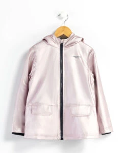 Ciré Rose Irisé Fille Terre de Marins - Imperméable Doublé Polaire