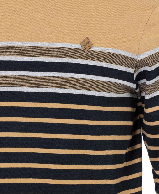 Marinière Homme Galbord - Manches Longues Noir et Sable 5 Marinière Homme Galbord - Manches Longues Noir et Sable – Image 3