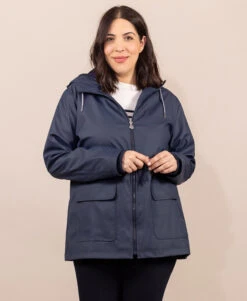 Terre de Marins Ciré Bleu Marine Femme - Protection & Style Marin -Terredemarins prod 9238 imper cire indigo fecirec 666x812 fc7ea0111e0b
