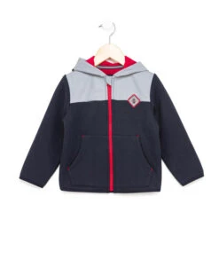 Veste à Capuche Réfléchissante pour Garçon - Bleu Marine Coupe-Vent