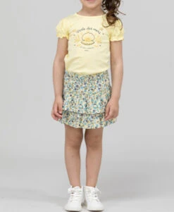 Jupe Courte à Volants Fille - Imprimé Multicolore et Confortable -Terredemarins prod 9299 jupe courte imprime fond grege robia 666x812 fc7ea0111e0b