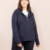 Veste à Capuche Légère Femme Bleu Marine - Confort et Style